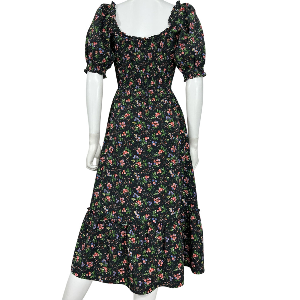 Hill House Home Floral Multicolor Louisa Dress Size XS - Picture 3 of 4